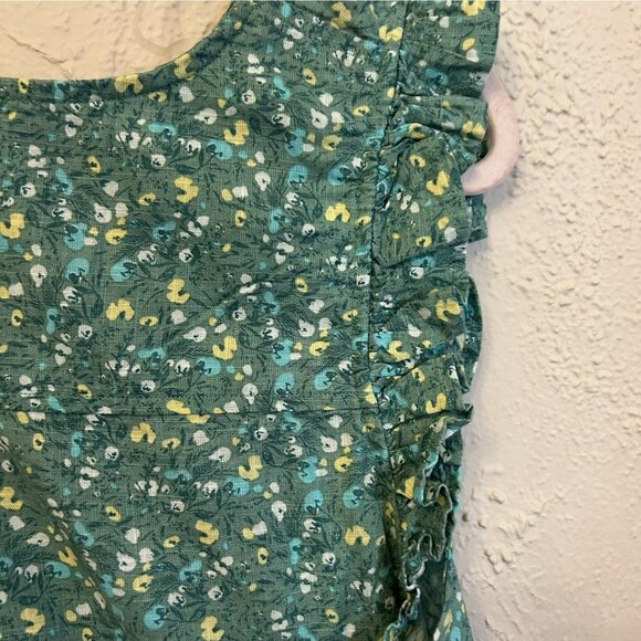 A.n.a. Women’s Flutter Shirt Xxl New Green Floral Fairy Babydoll Feminine - Picture 4 of 9